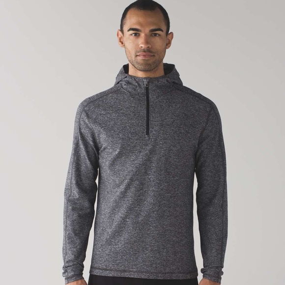 lululemon athletica Other - Lululemon Surge Warm Hoodie Shirt Mens Large Stretch Athleisure Heather Black